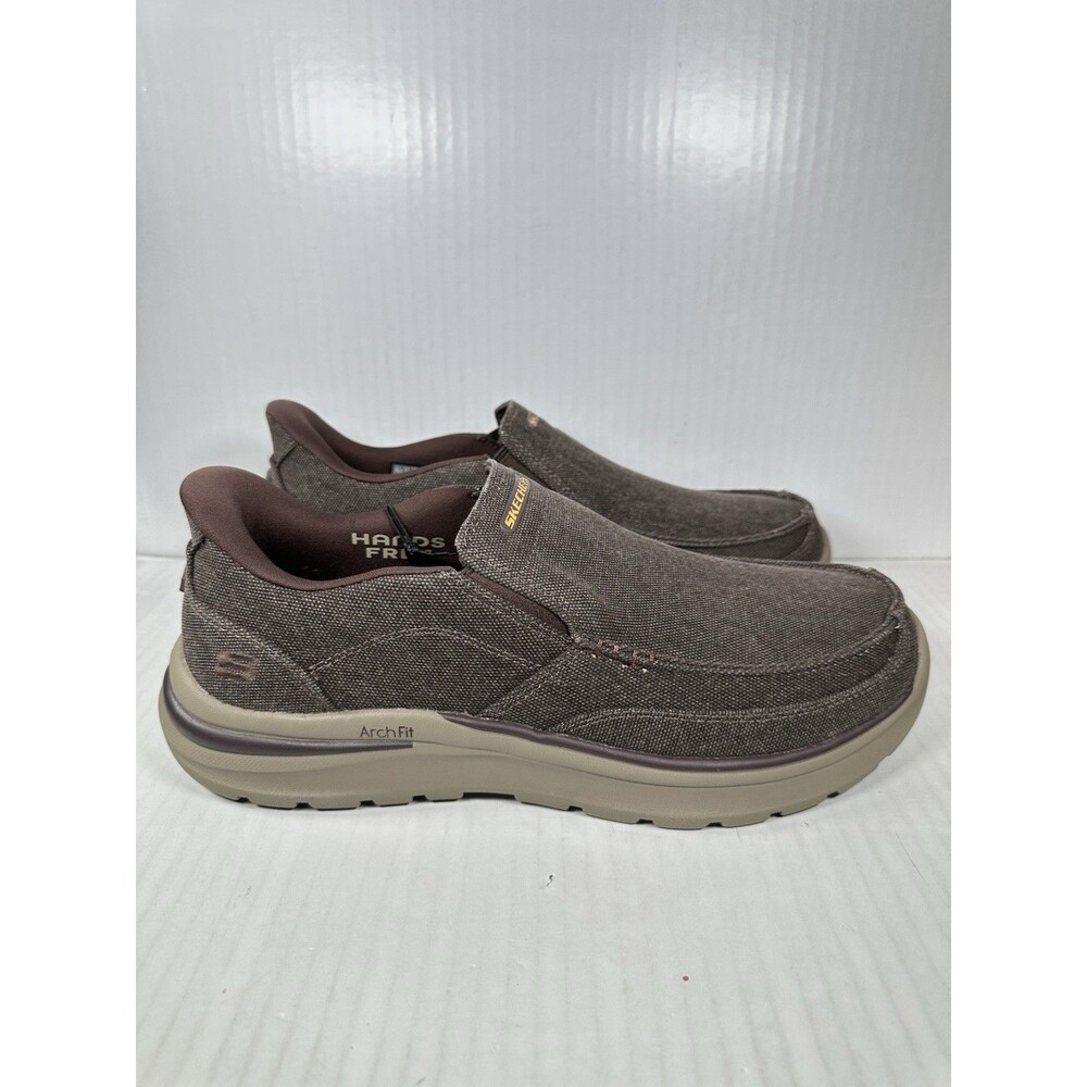 Size 9 Skechers Men's Slip-ins Shoe Arch Fit Superior - Talbert Chocolate NEW